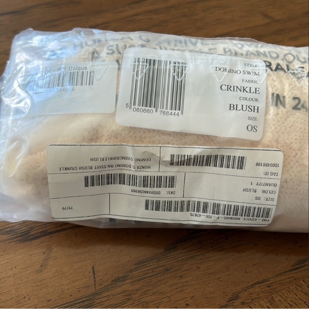 🌊 Hunza G Domino Bathing suit 🌊 in Blush NWT - Picture 6 of 8